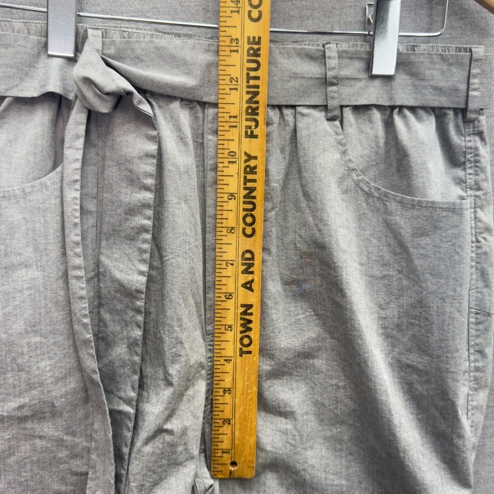 ORTTU Mens London Pants Gray Cropped Tapered‎ Belted Elastic Waist Size M